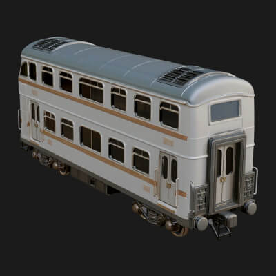 Passenger Train Car Model Design 15 3D Print Model