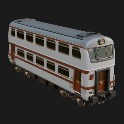 Passenger Train Car Model Design 3 3D Print Model
