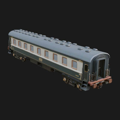 Passenger Train Car Model Design 7 3D Print Model