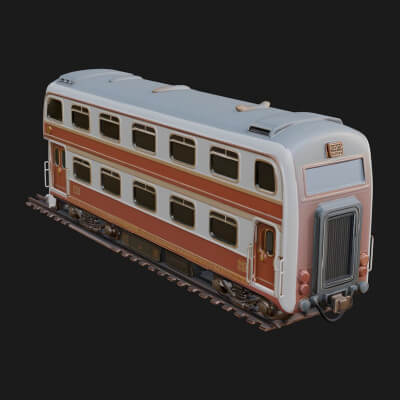 Passenger Train Car Model Design 8 3D Print Model