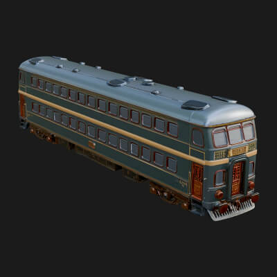 Passenger Train Car Model Design 9 3D Print Model