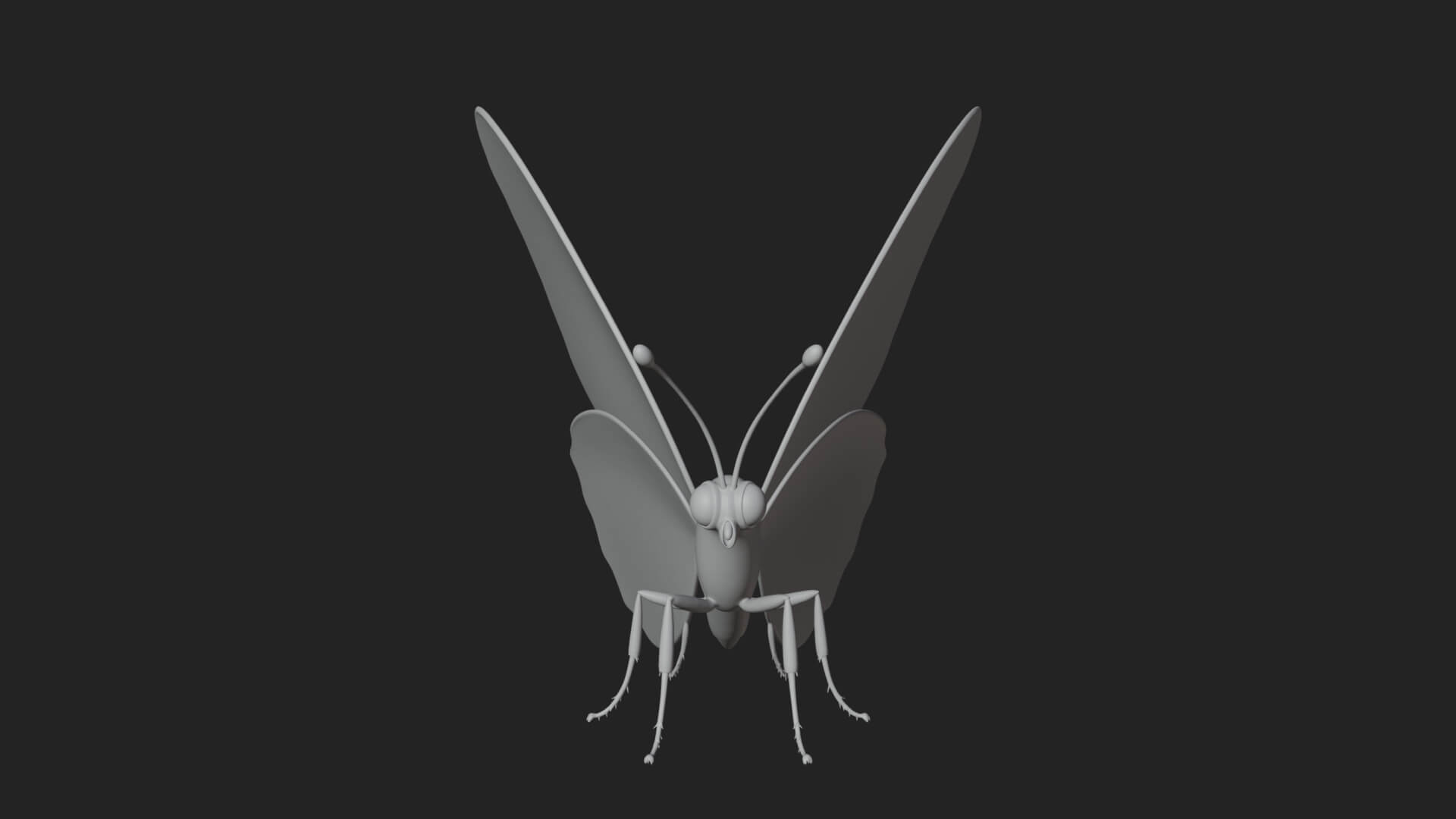 Pastel Wing Butterfly Statue Design 1 3D Print Model 3D Model