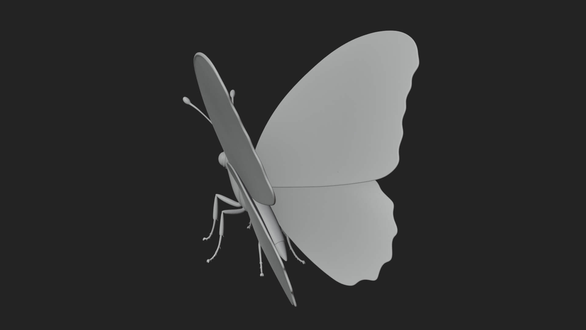 Pastel Wing Butterfly Statue Design 1 3D Print Model 3D Model