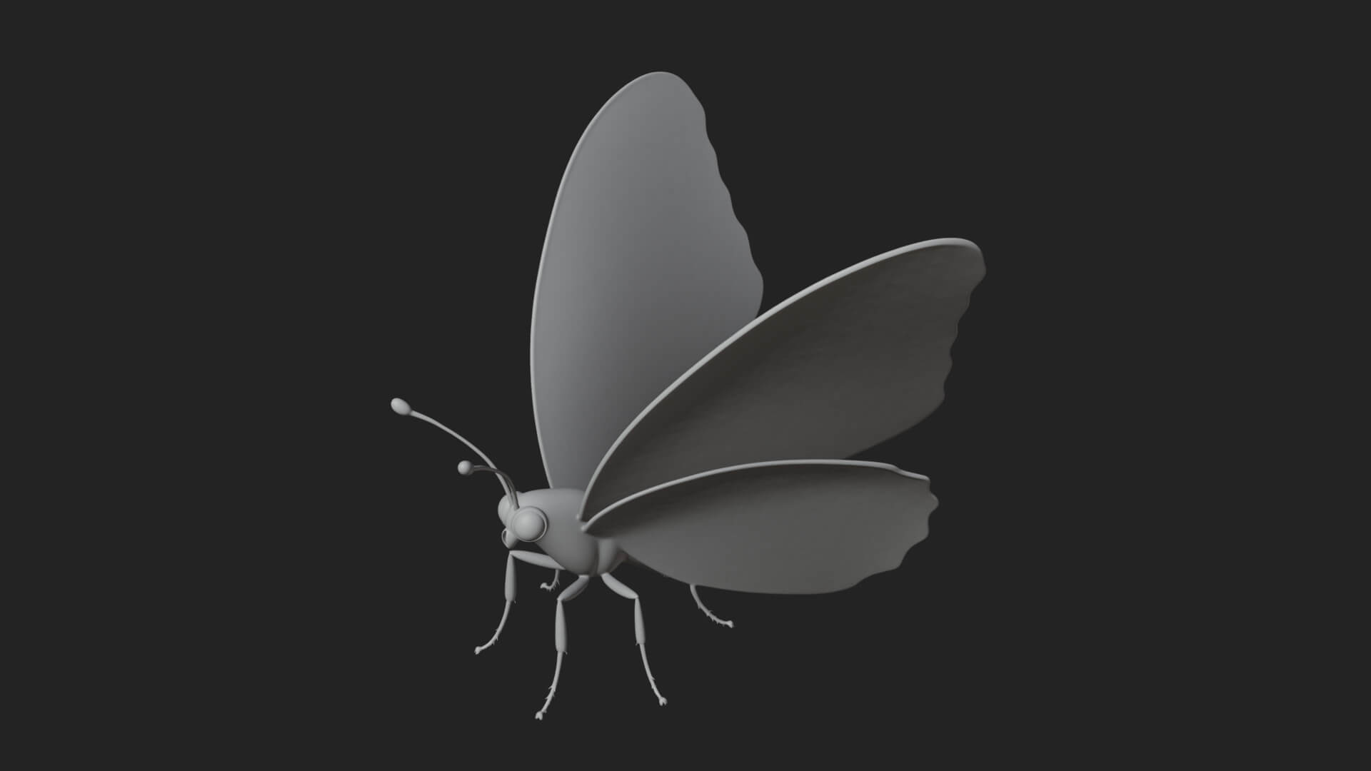 Pastel Wing Butterfly Statue Design 1 3D Print Model 3D Model