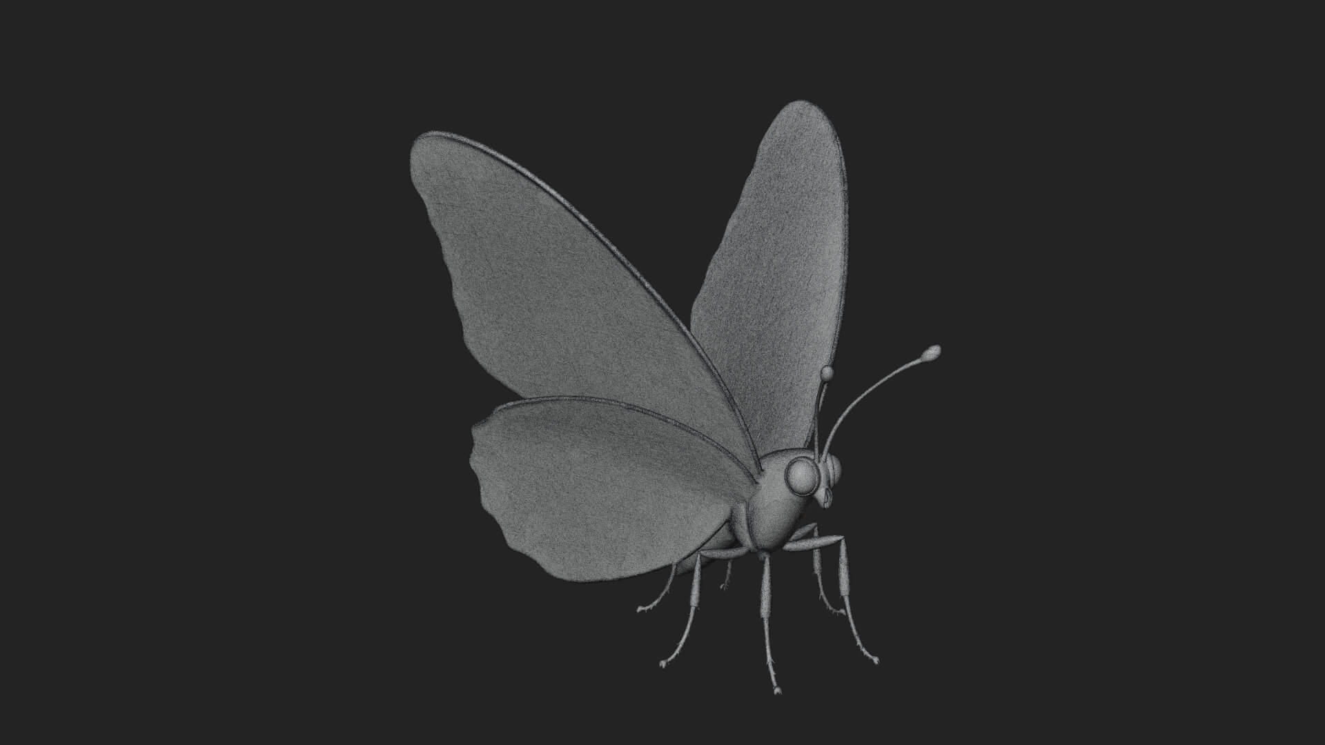 Pastel Wing Butterfly Statue Design 1 3D Print Model 3D Model
