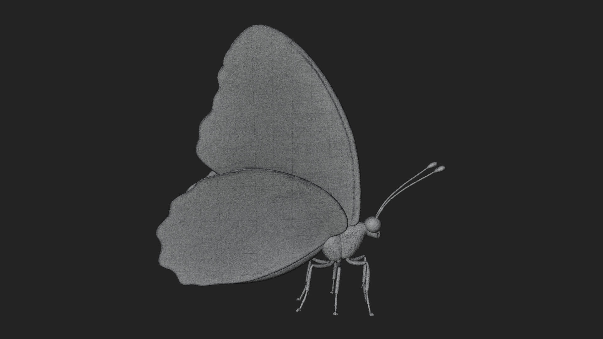 Pastel Wing Butterfly Statue Design 2 3D Print Model 3D Model