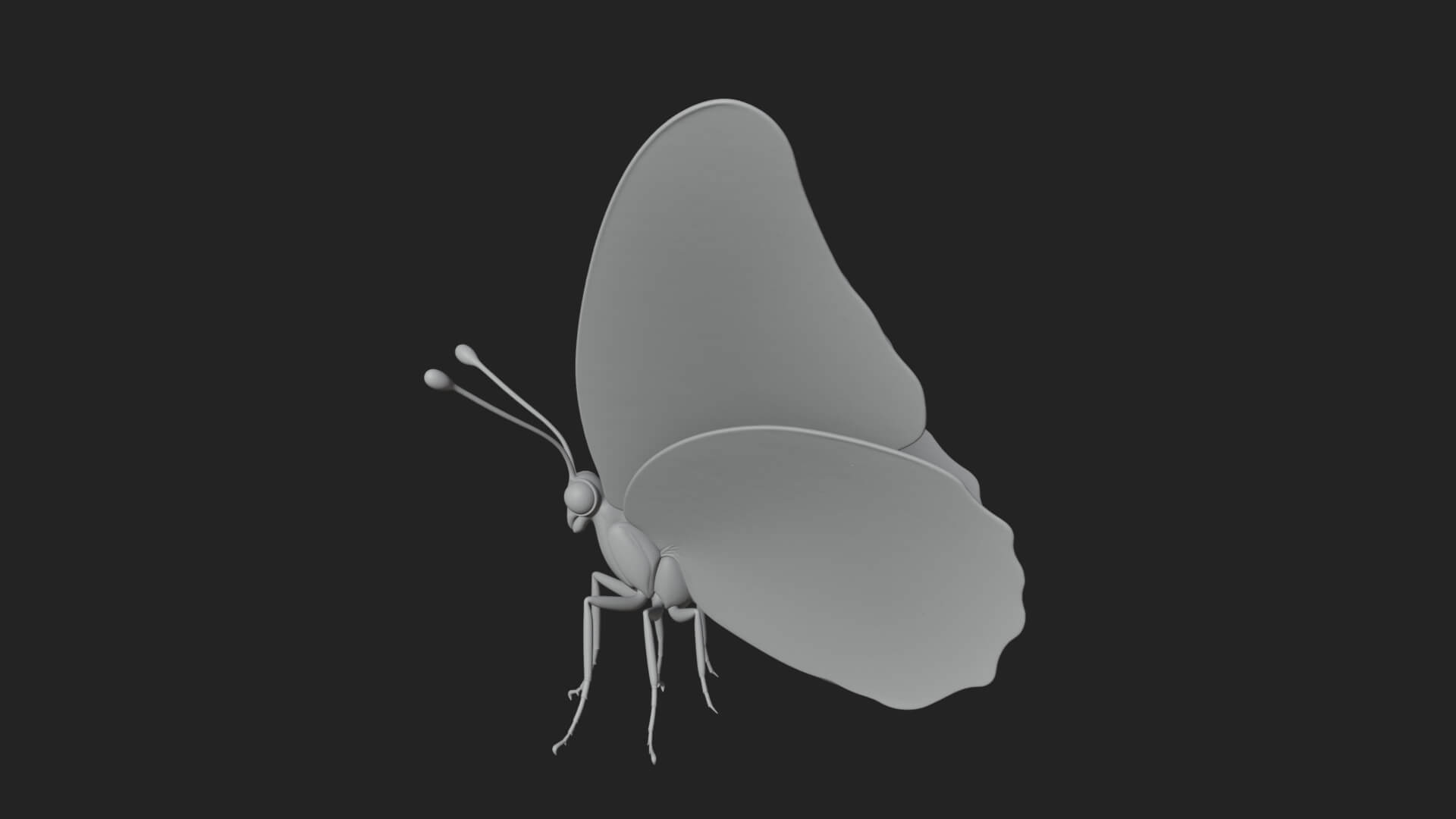 Pastel Wing Butterfly Statue Design 3 3D Print Model 3D Model