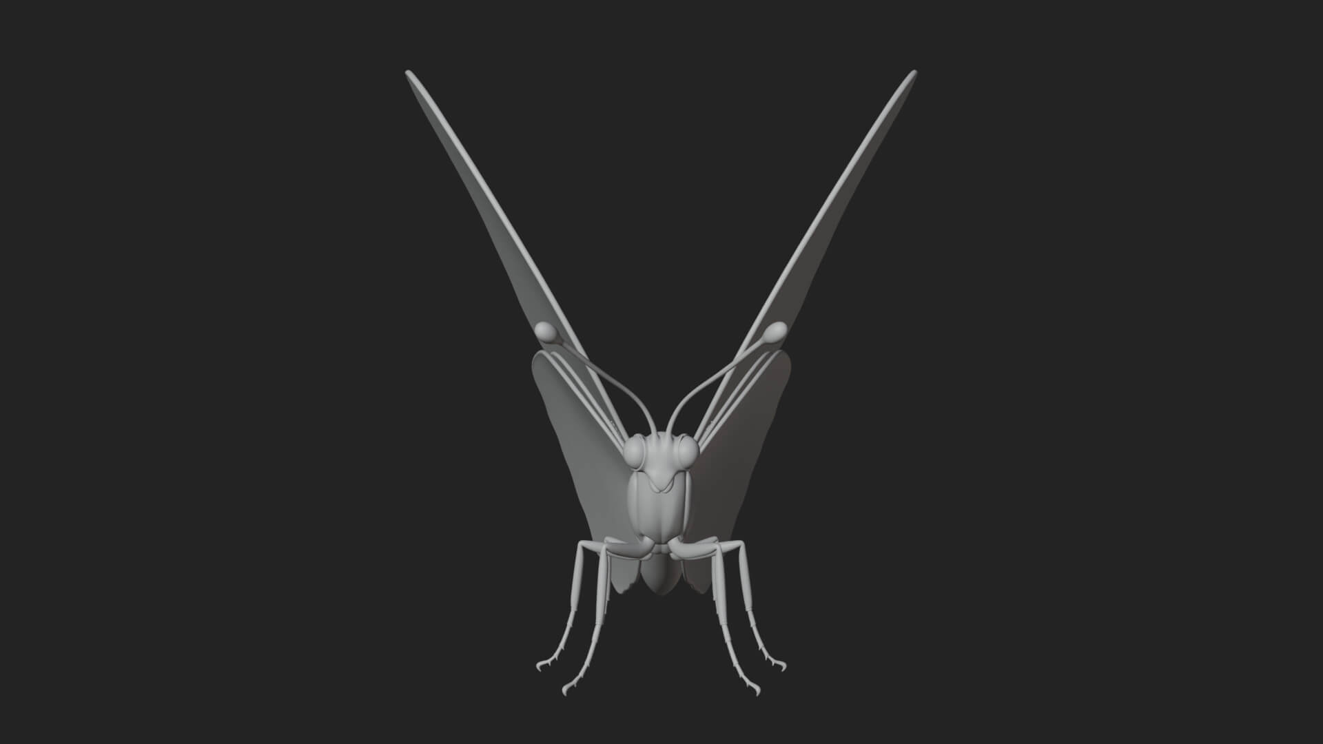 Pastel Wing Butterfly Statue Design 3 3D Print Model 3D Model