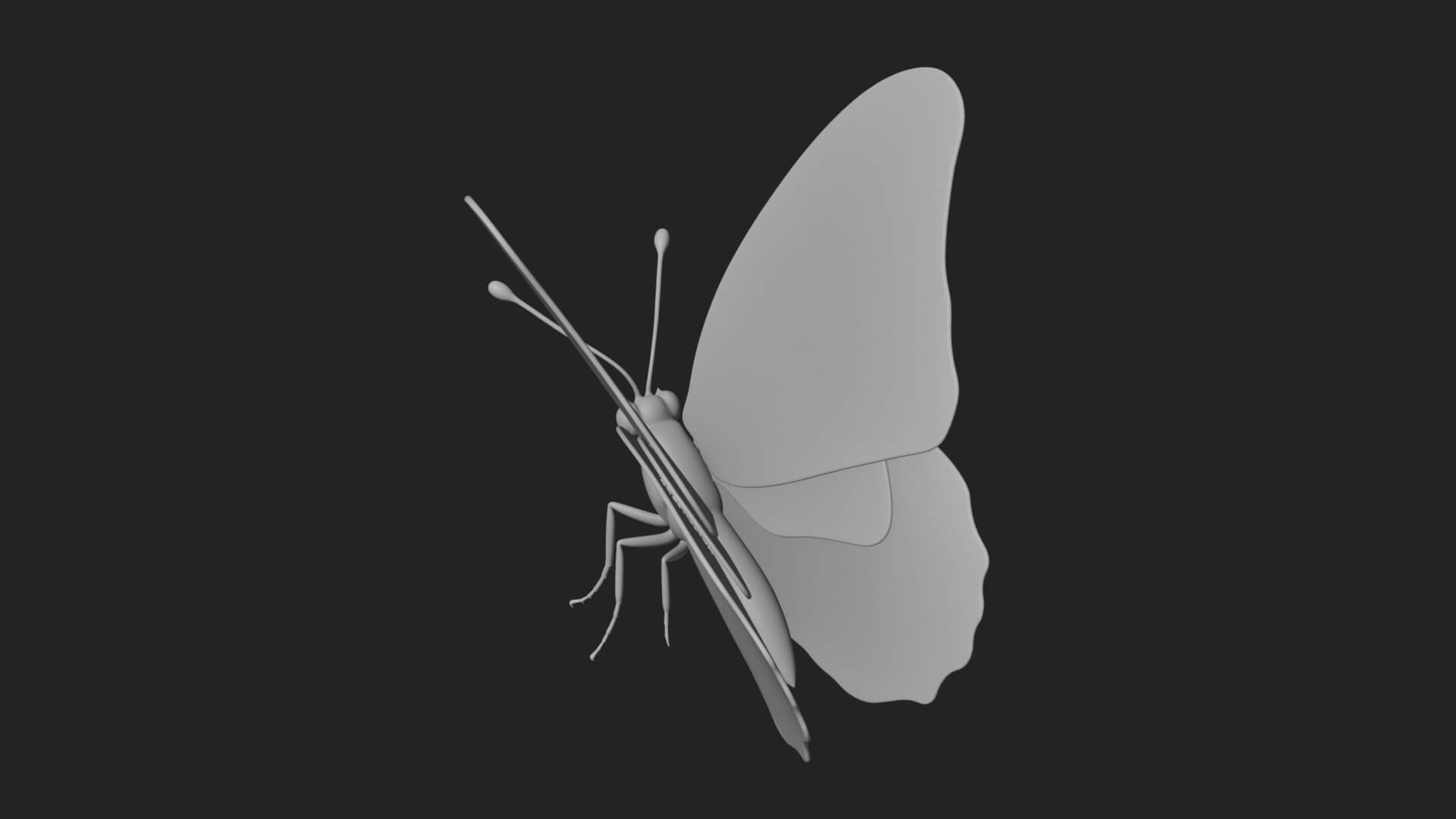 Pastel Wing Butterfly Statue Design 3 3D Print Model 3D Model