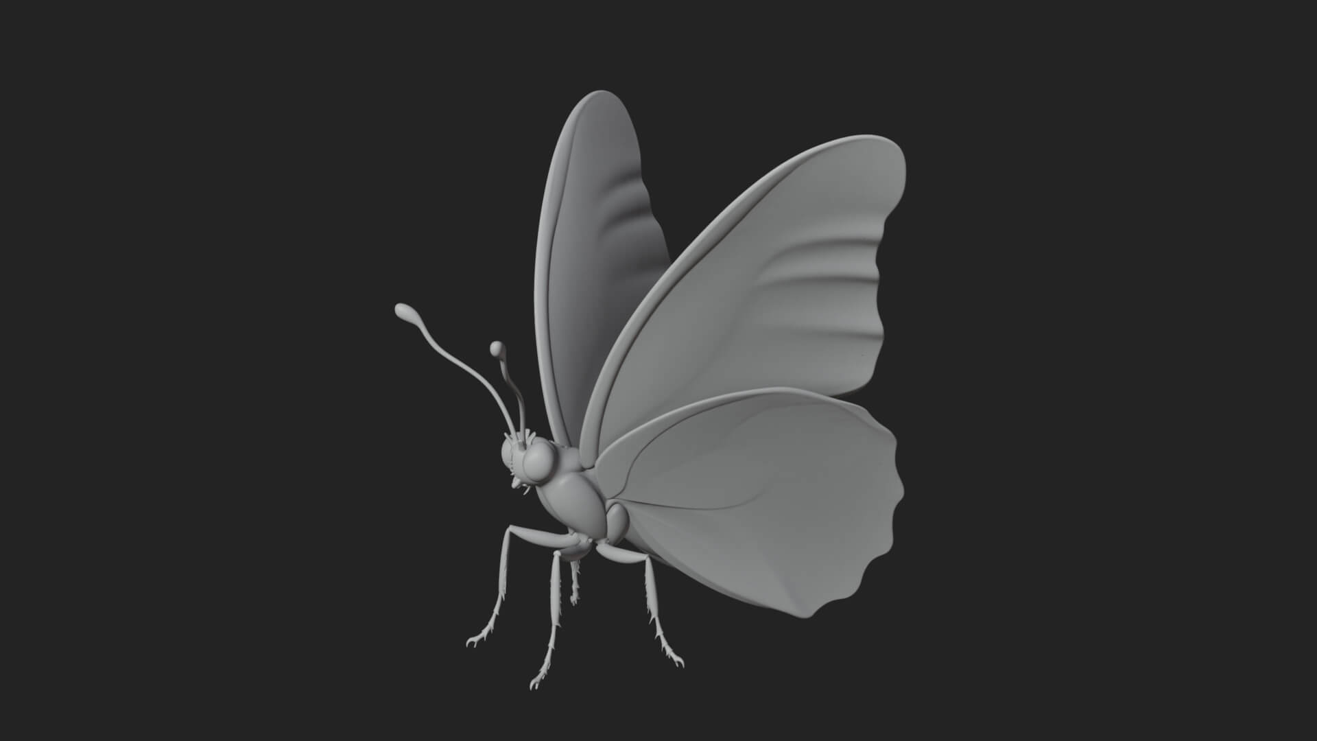 Pastel Wing Butterfly Statue Design 4 3D Print Model 3D Model