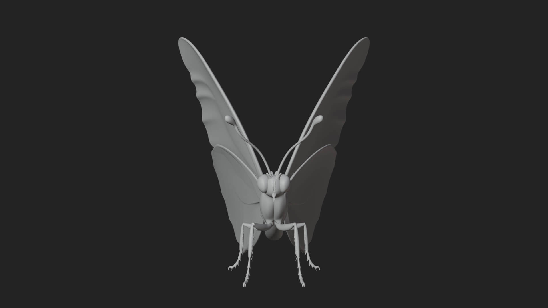 Pastel Wing Butterfly Statue Design 4 3D Print Model 3D Model