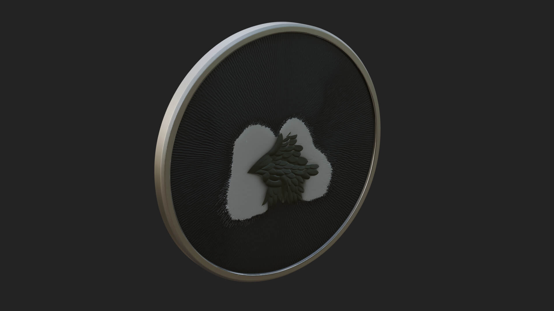 Peace Dove Laurel Oval Plaque Design 2 3D Print Model 3D Model