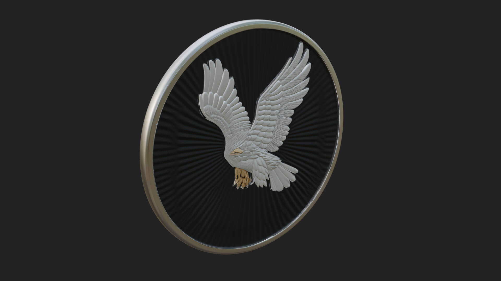 Peace Dove Laurel Oval Plaque Design 4 3D Print Model 3D Model