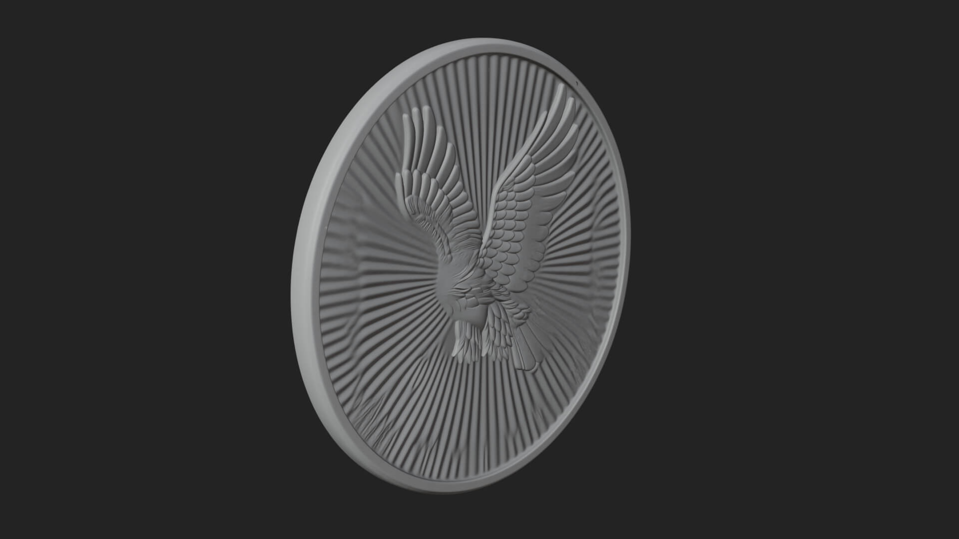 Peace Dove Laurel Oval Plaque Design 4 3D Print Model 3D Model
