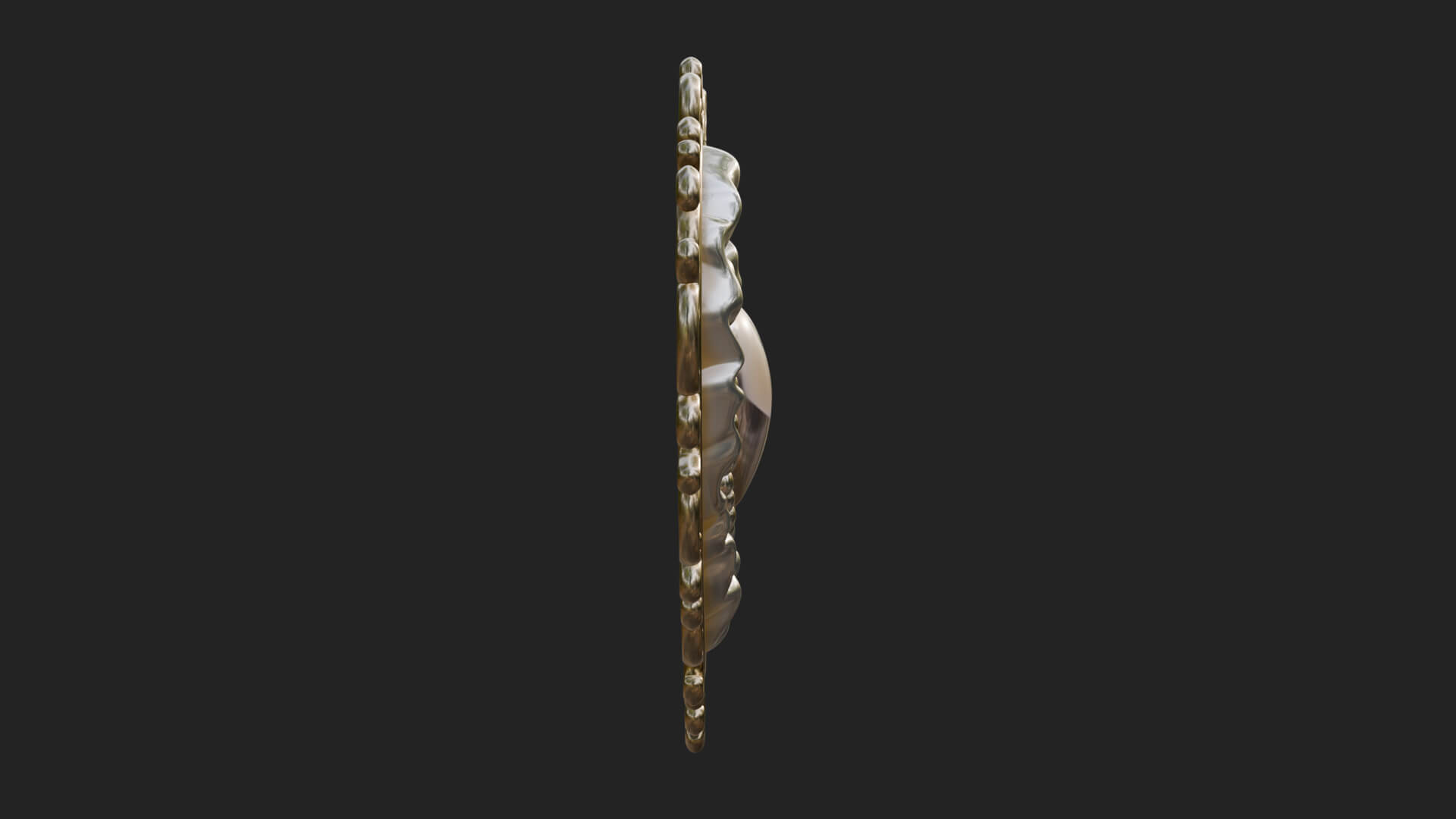 Pearl Centered Heart Frame Ornament Design 1 3D Print 3D Model