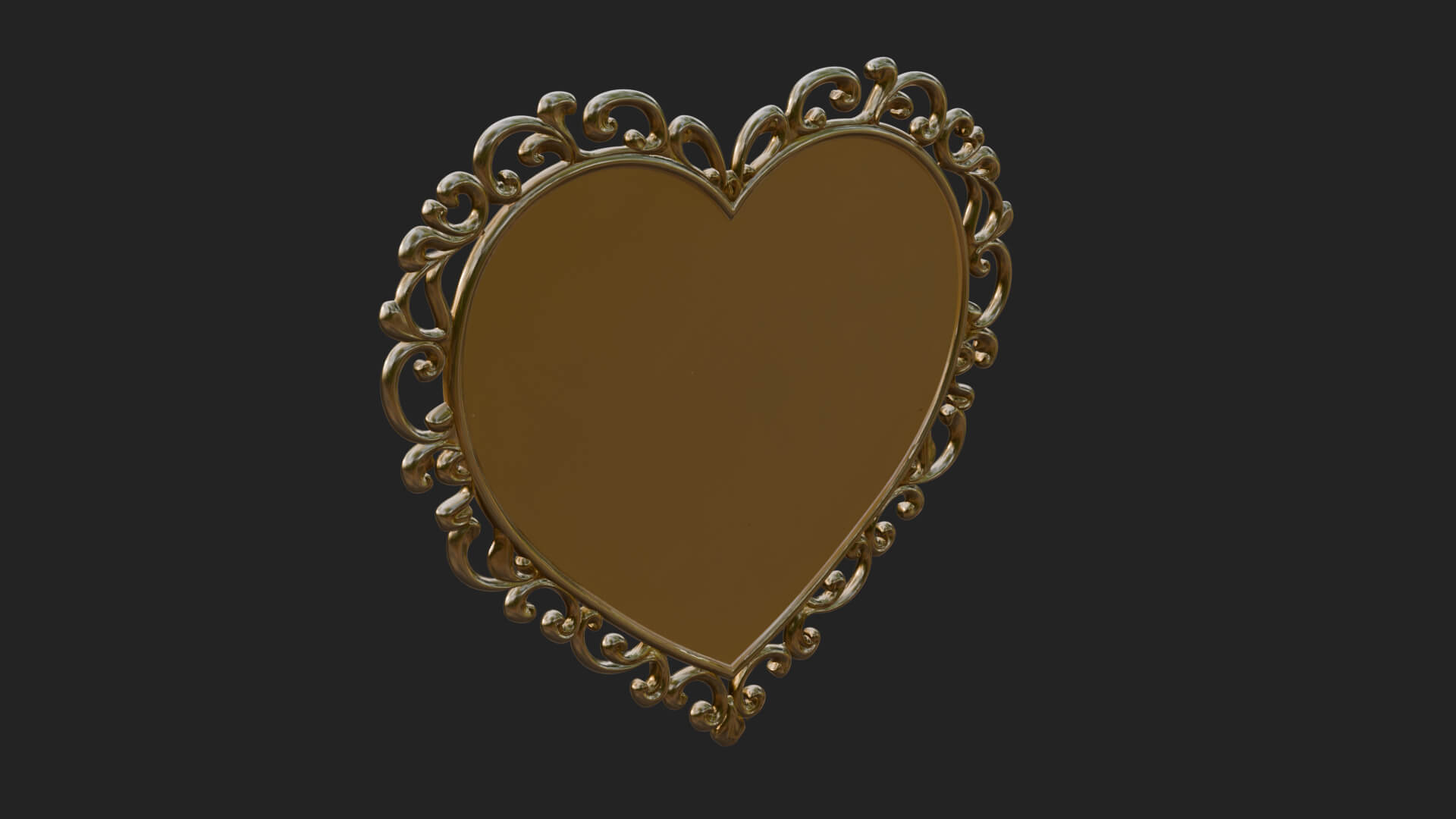 Pearl Centered Heart Frame Ornament Design 1 3D Print 3D Model