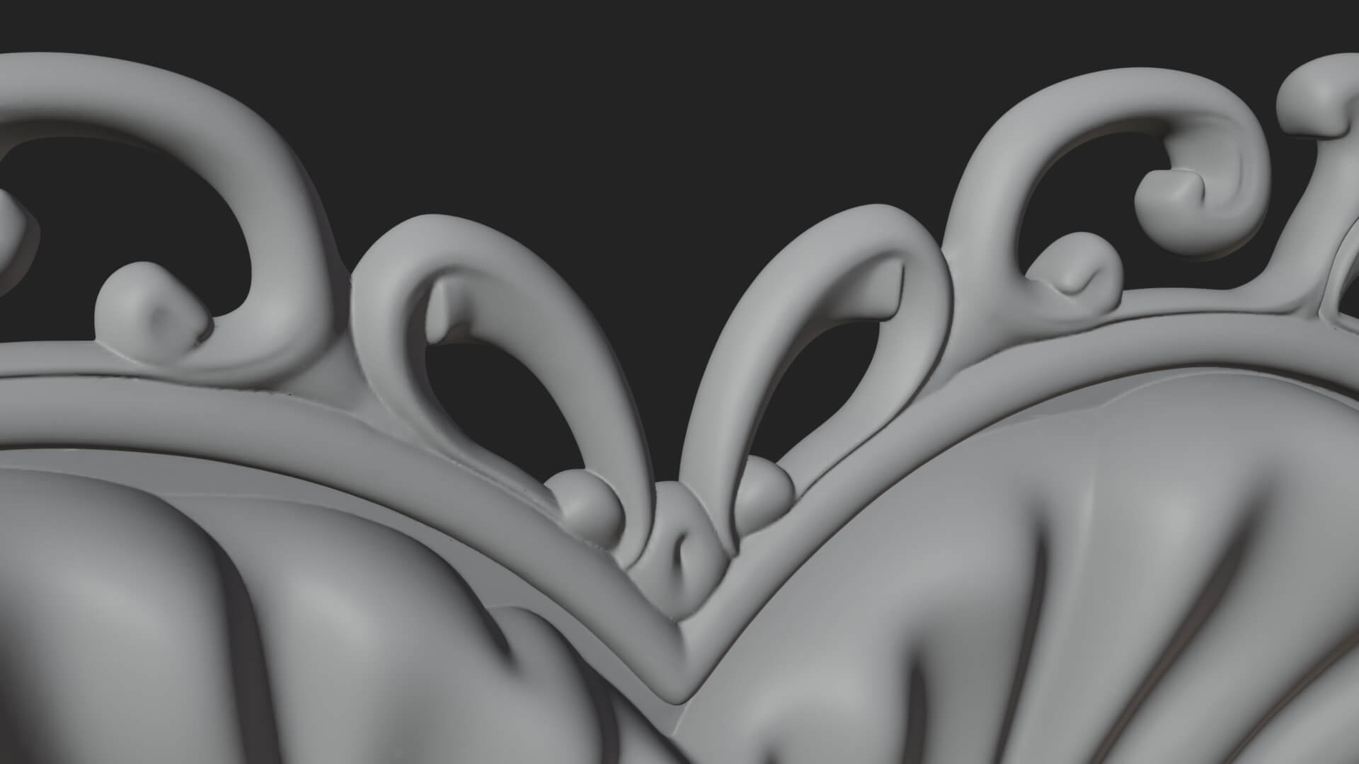 Pearl Centered Heart Frame Ornament Design 1 3D Print 3D Model