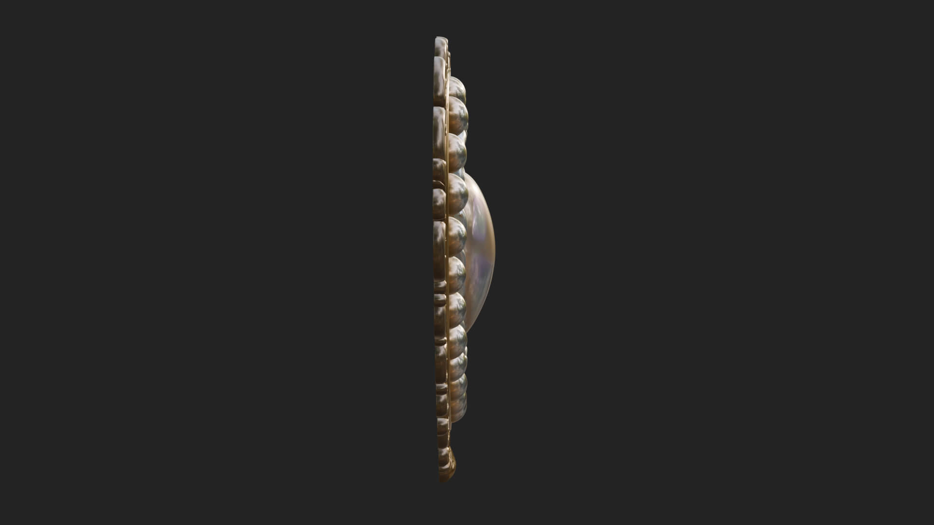 Pearl Centered Heart Frame Ornament Design 2 3D Print 3D Model