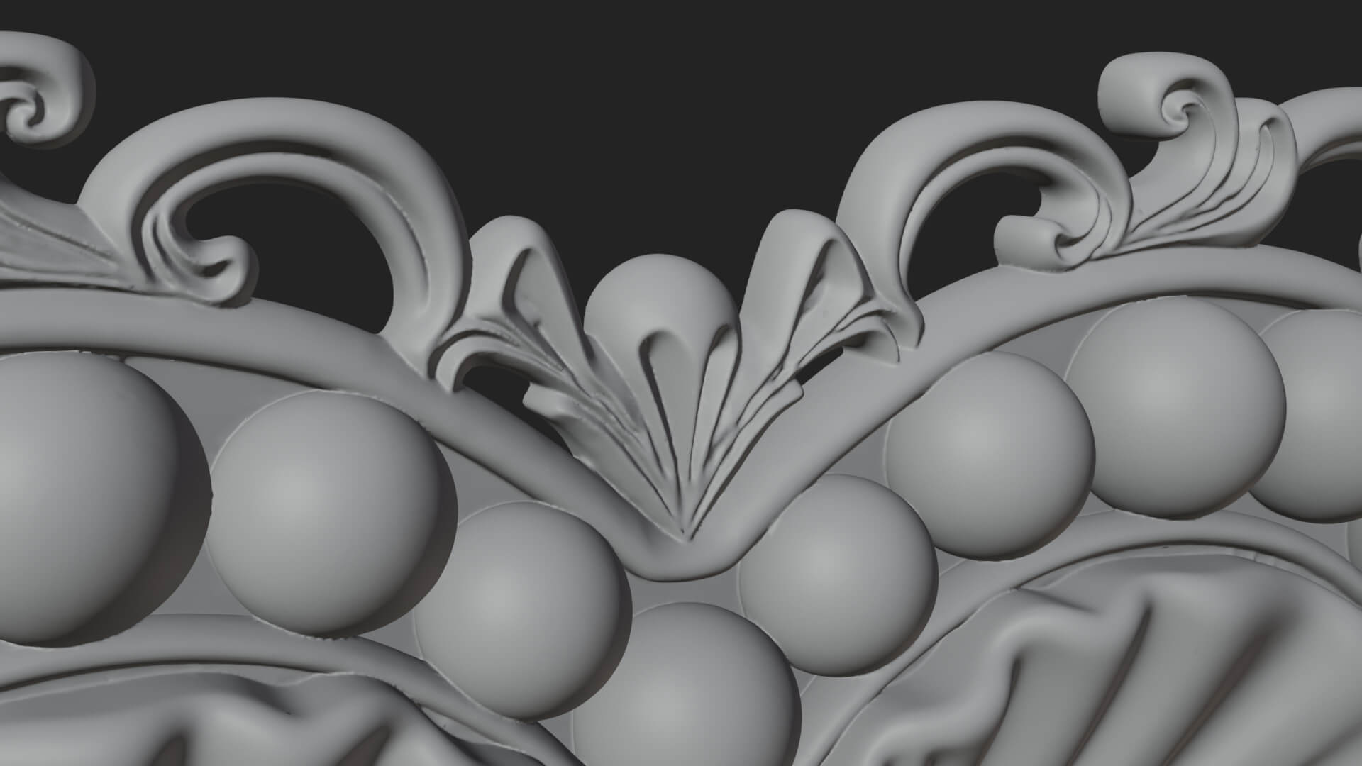 Pearl Centered Heart Frame Ornament Design 2 3D Print 3D Model