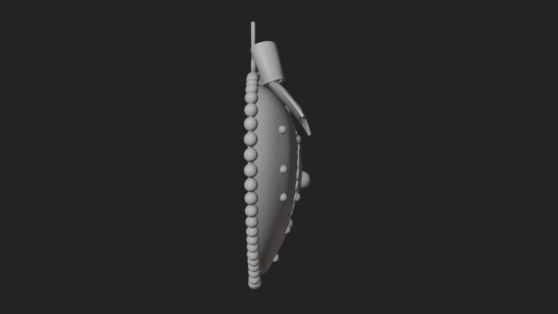 Pearl Trimmed Lace Heart Ornament Design 1 3D Print Model 3D Model