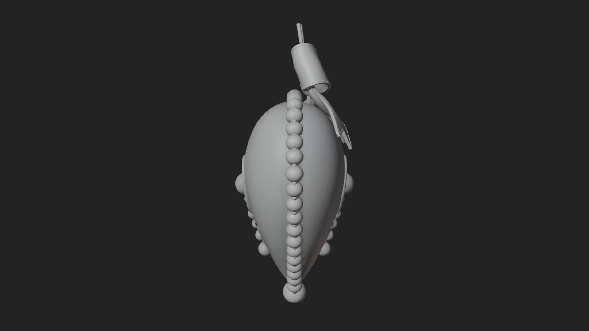 Pearl Trimmed Lace Heart Ornament Design 2 3D Print Model 3D Model