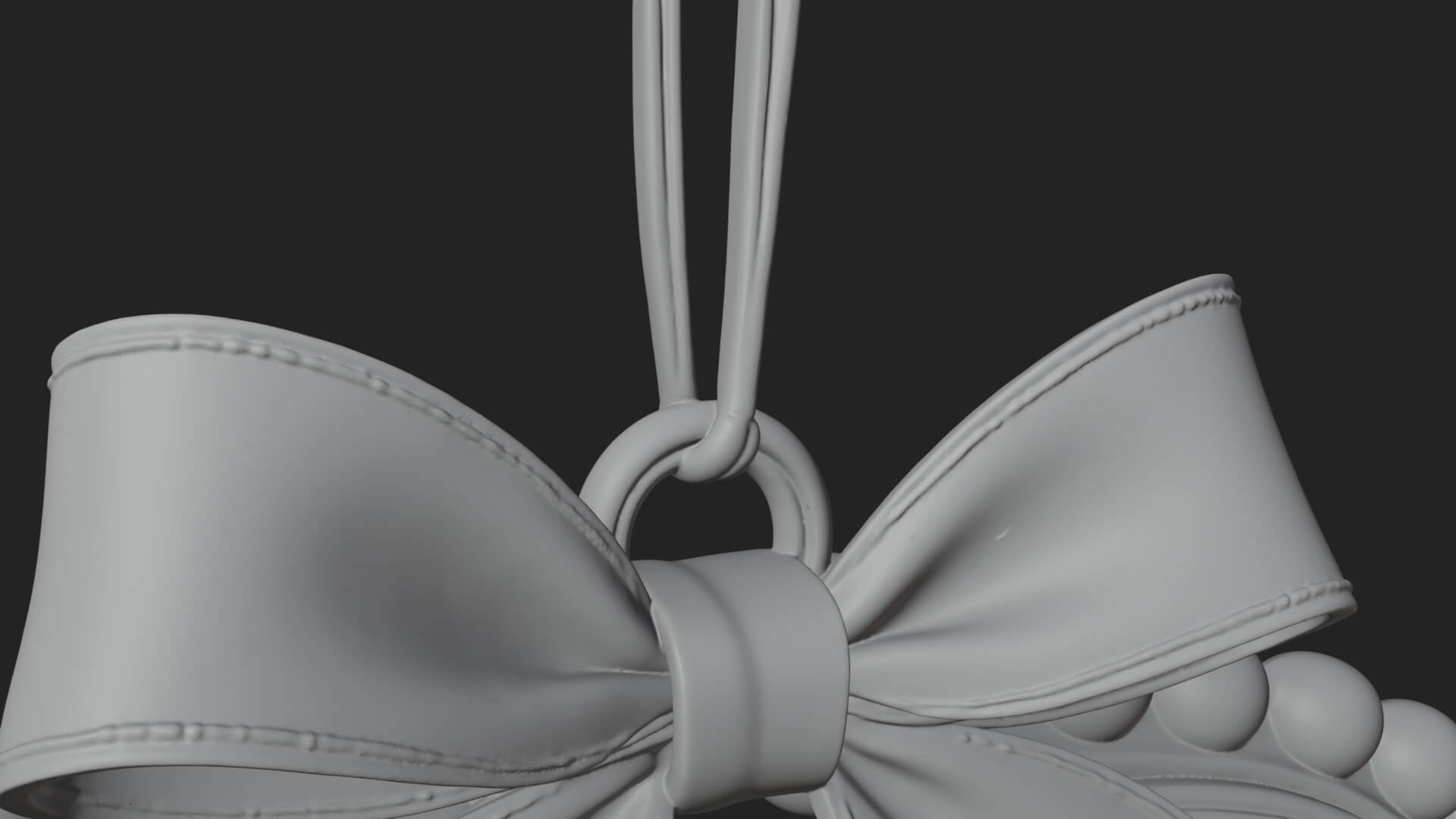 Pearl Trimmed Lace Heart Ornament Design 3 3D Print Model 3D Model