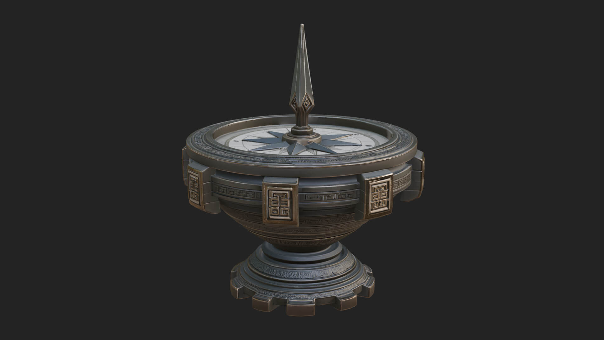 Pedestal Sundial Stand Model Design 1 3D Print Model 3D Model
