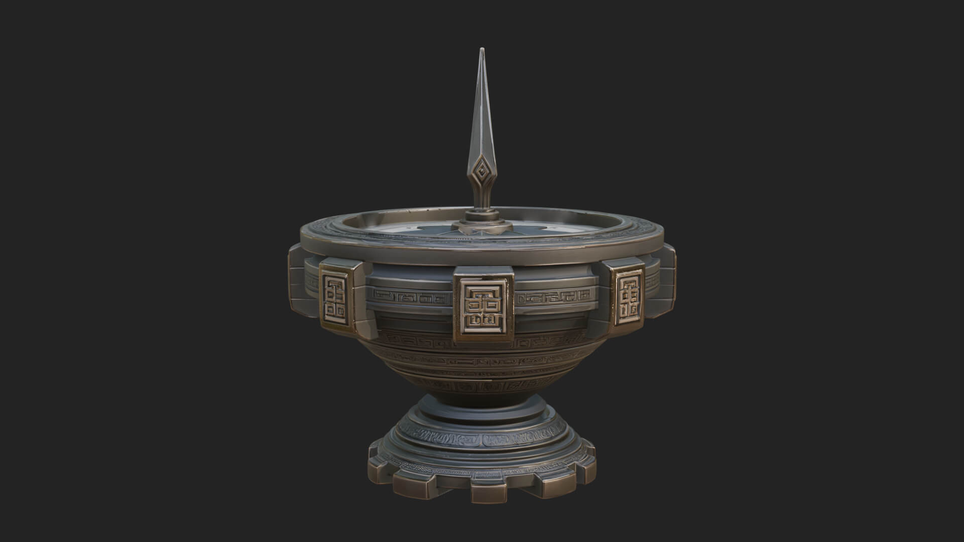 Pedestal Sundial Stand Model Design 1 3D Print Model 3D Model