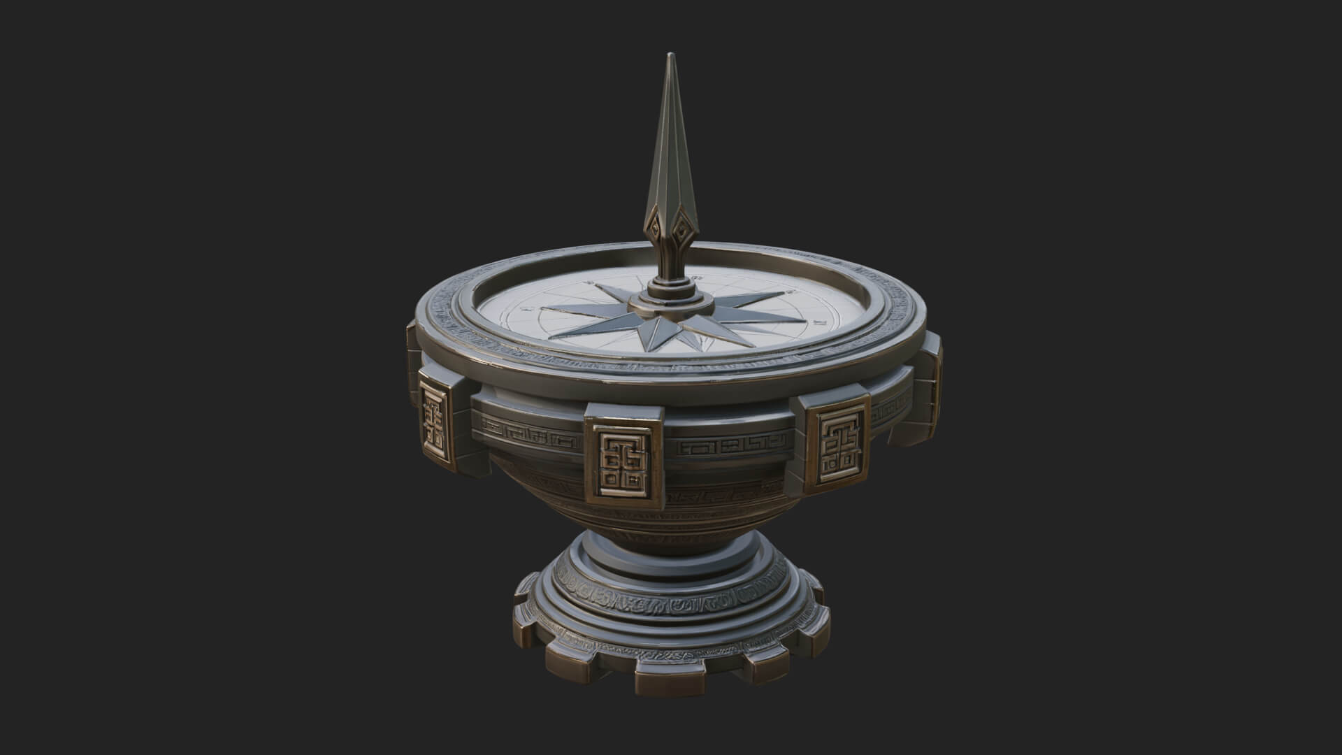 Pedestal Sundial Stand Model Design 1 3D Print Model 3D Model