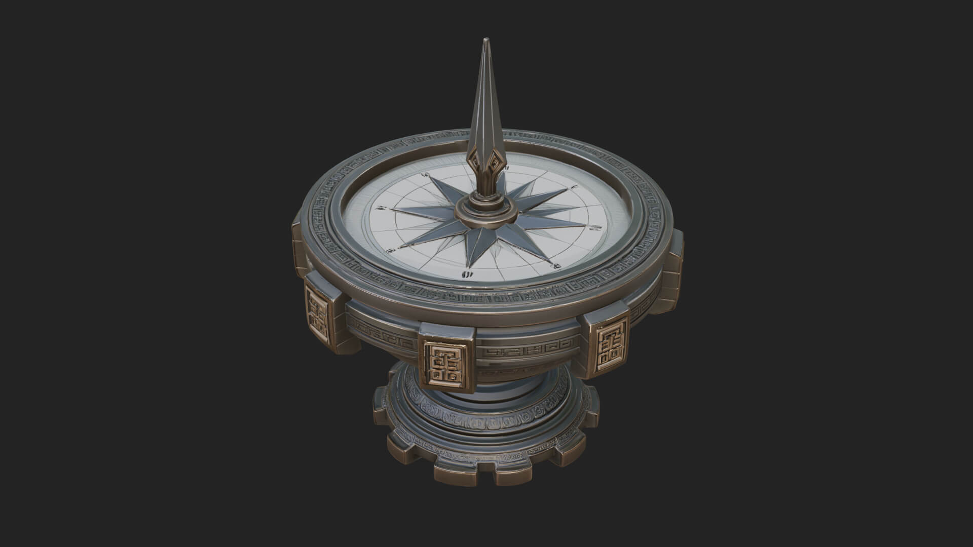Pedestal Sundial Stand Model Design 1 3D Print Model 3D Model
