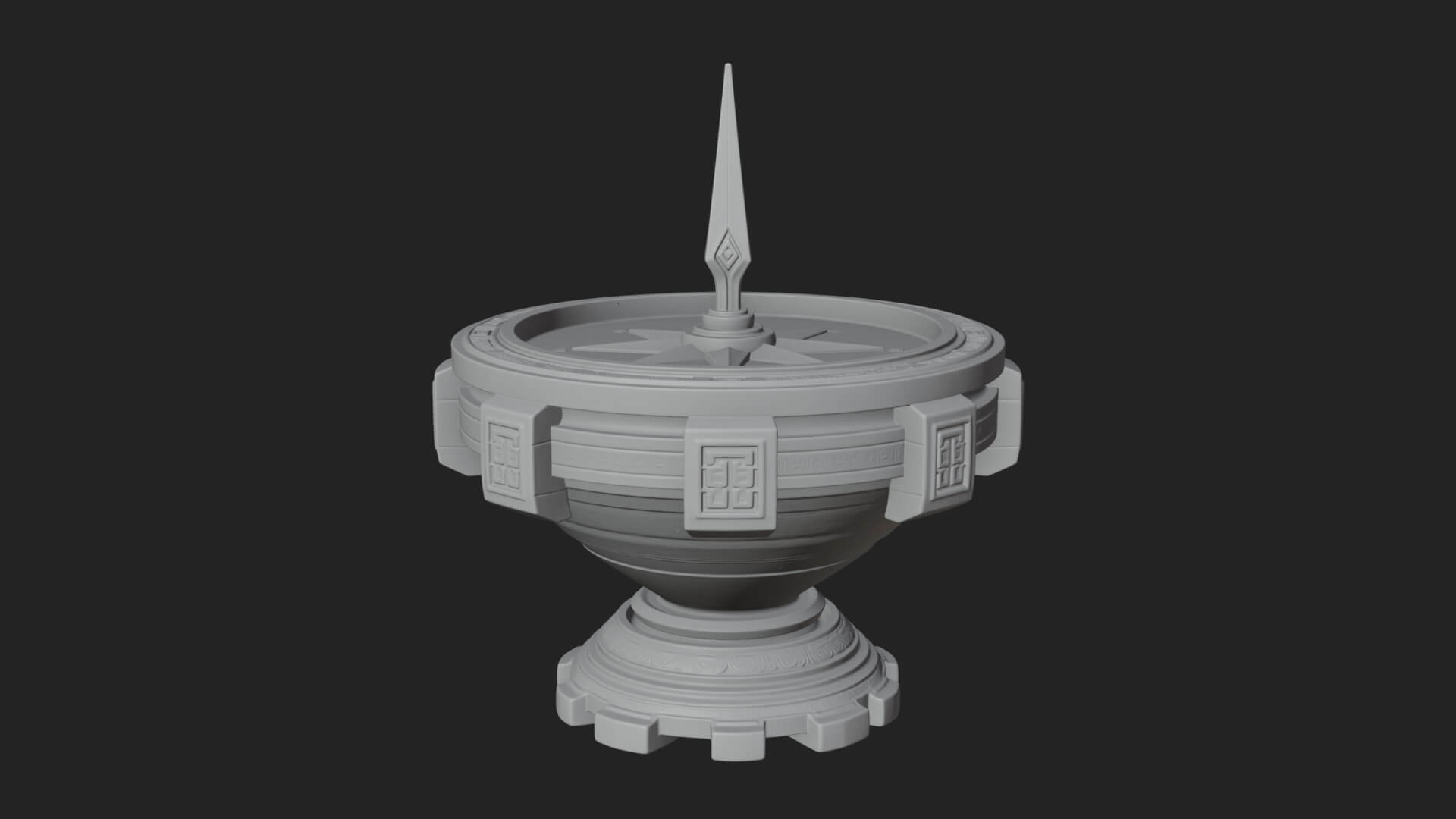Pedestal Sundial Stand Model Design 1 3D Print Model 3D Model