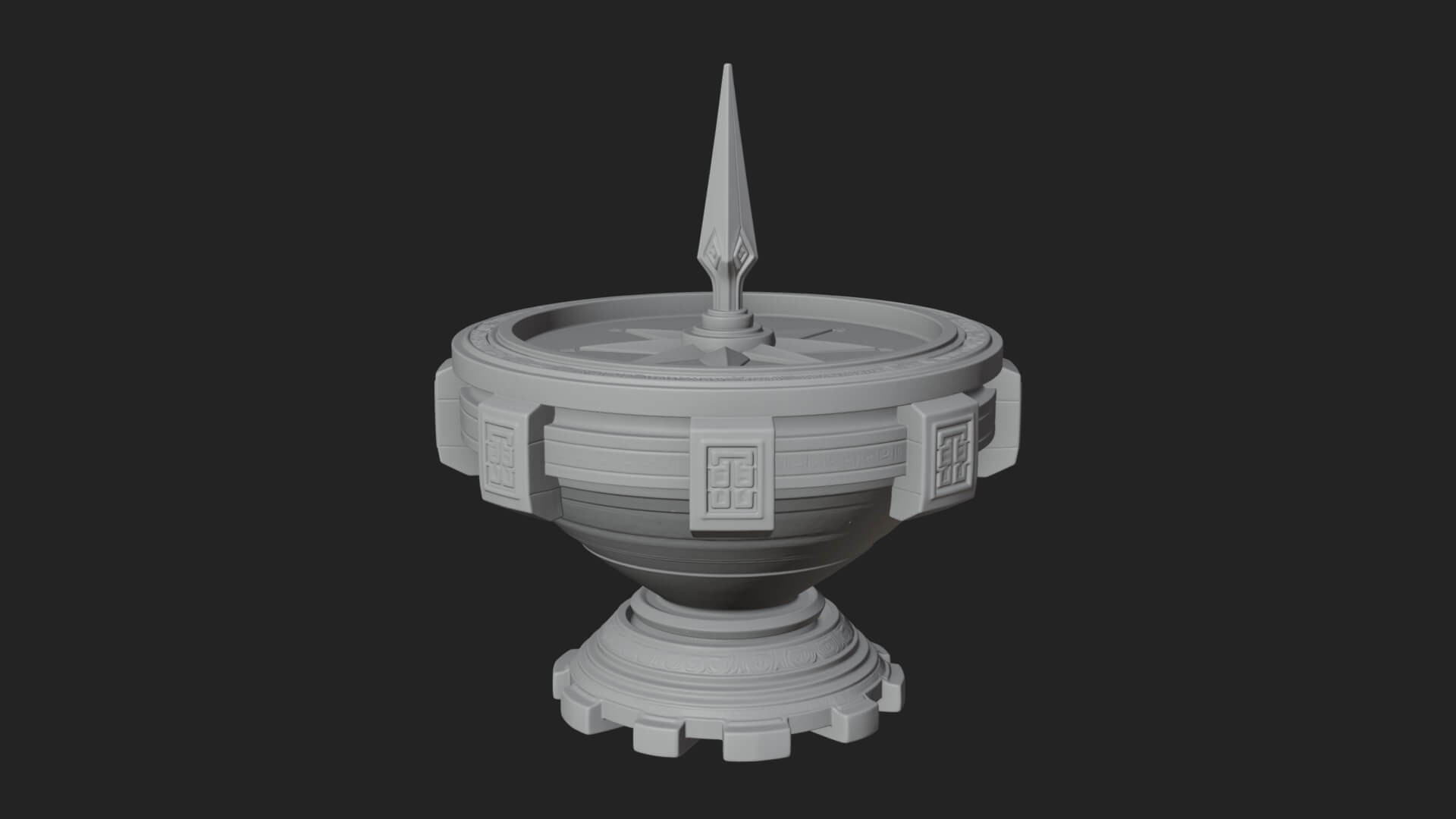 Pedestal Sundial Stand Model Design 1 3D Print Model 3D Model