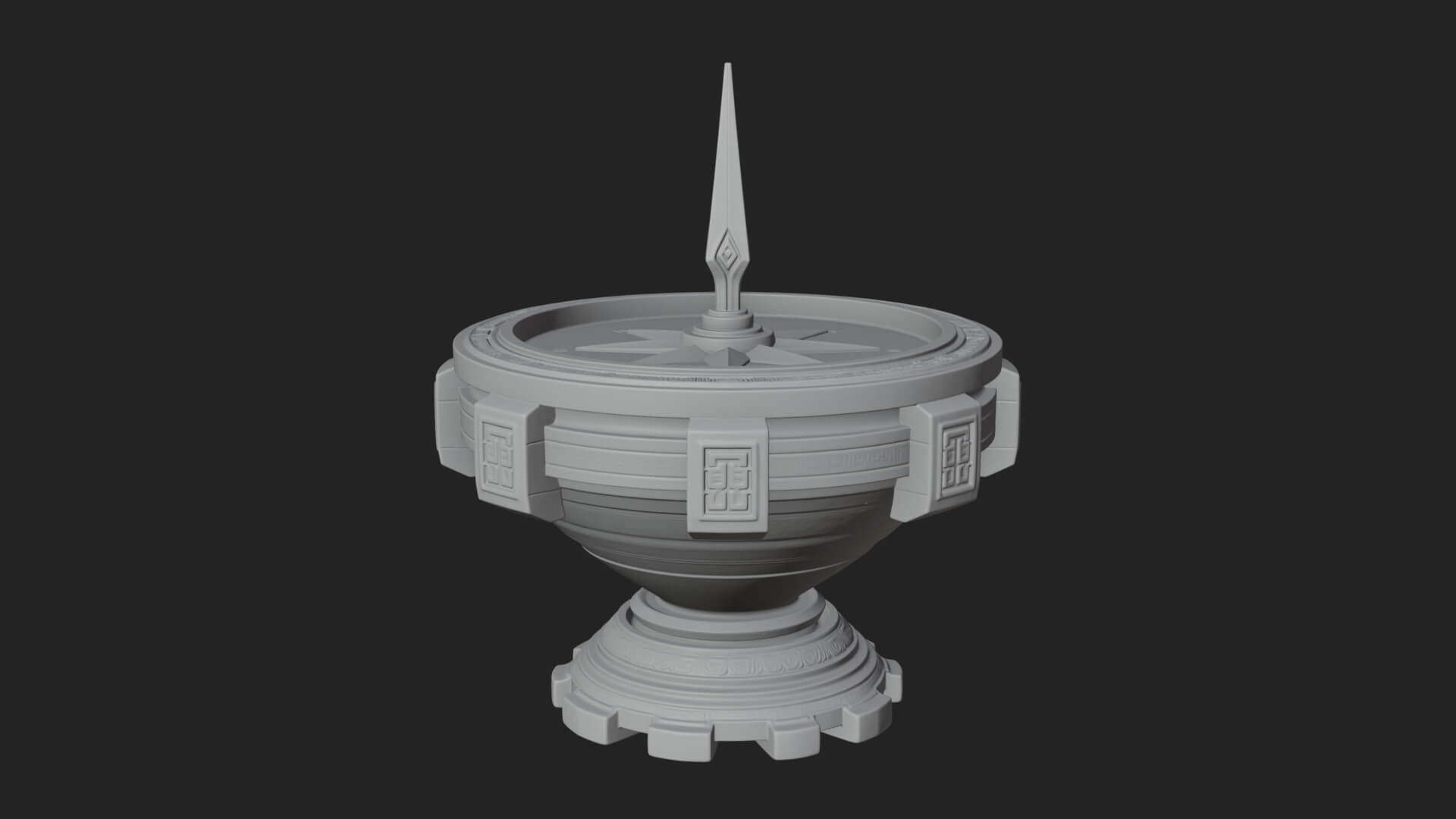 Pedestal Sundial Stand Model Design 1 3D Print Model 3D Model