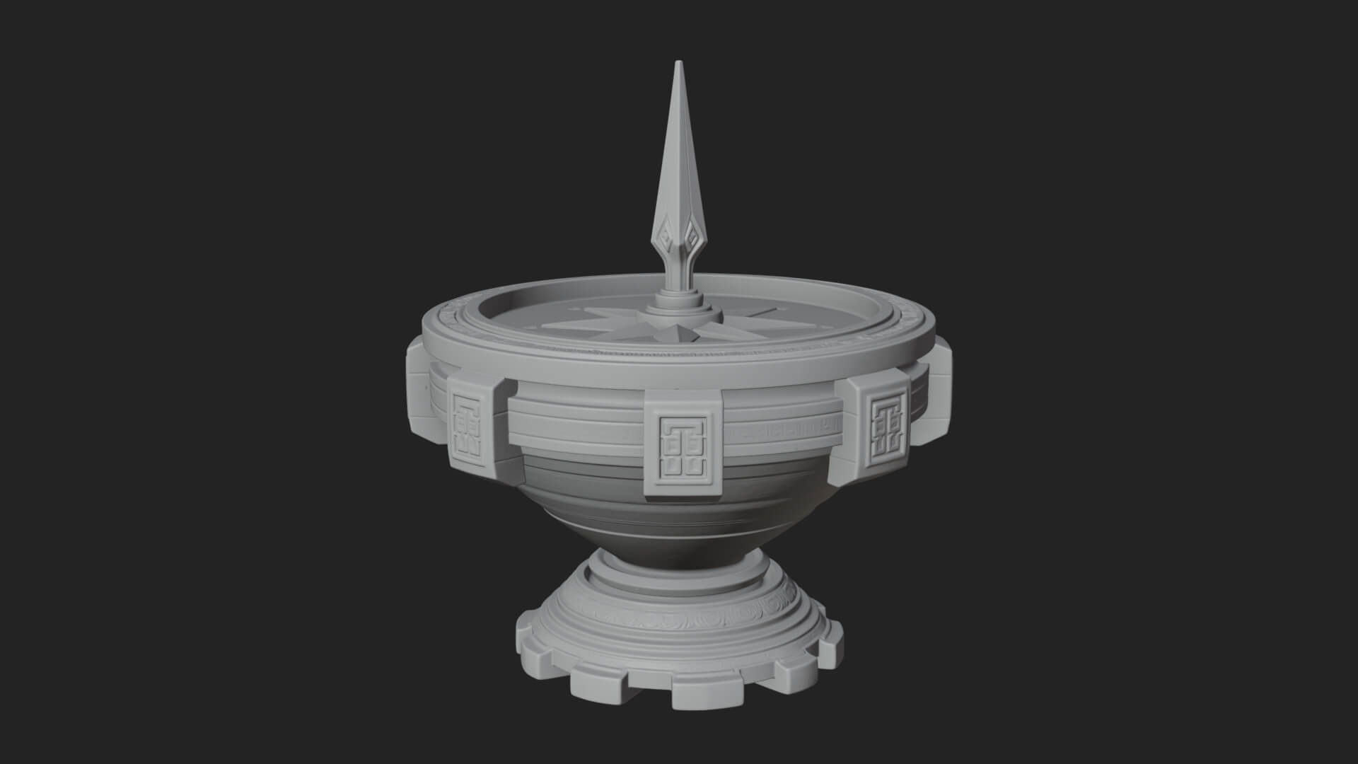 Pedestal Sundial Stand Model Design 1 3D Print Model 3D Model
