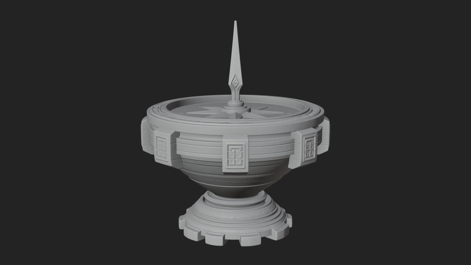 Pedestal Sundial Stand Model Design 1 3D Print Model 3D Model