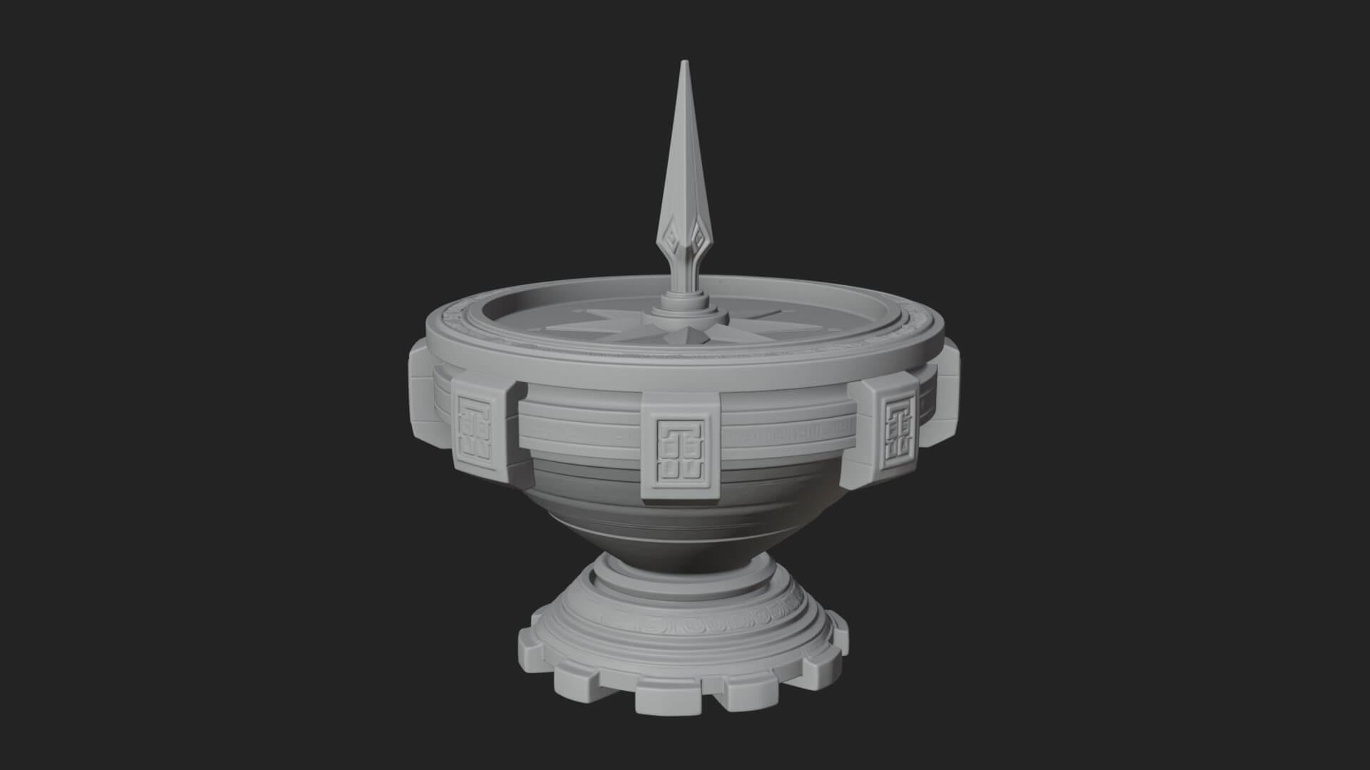 Pedestal Sundial Stand Model Design 1 3D Print Model 3D Model