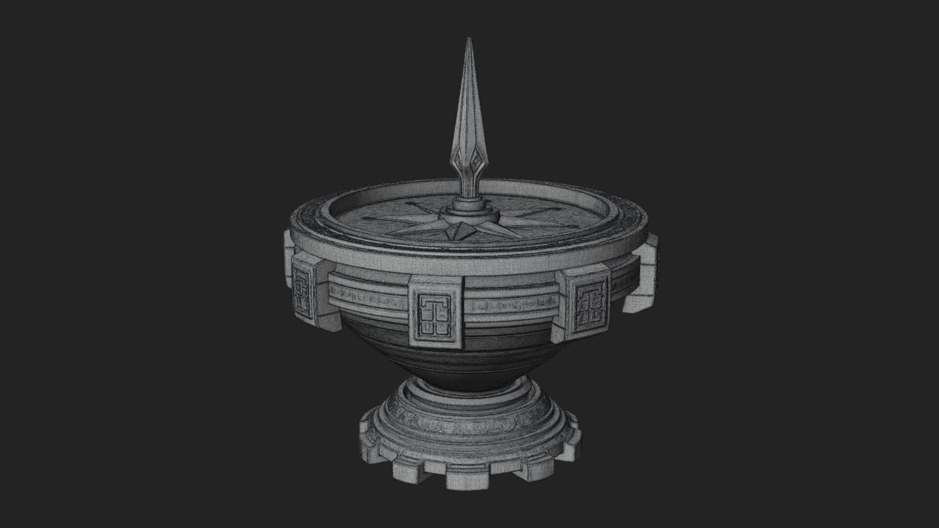 Pedestal Sundial Stand Model Design 1 3D Print Model 3D Model
