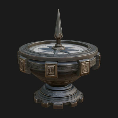 Pedestal Sundial Stand Model Design 1 3D Print Model