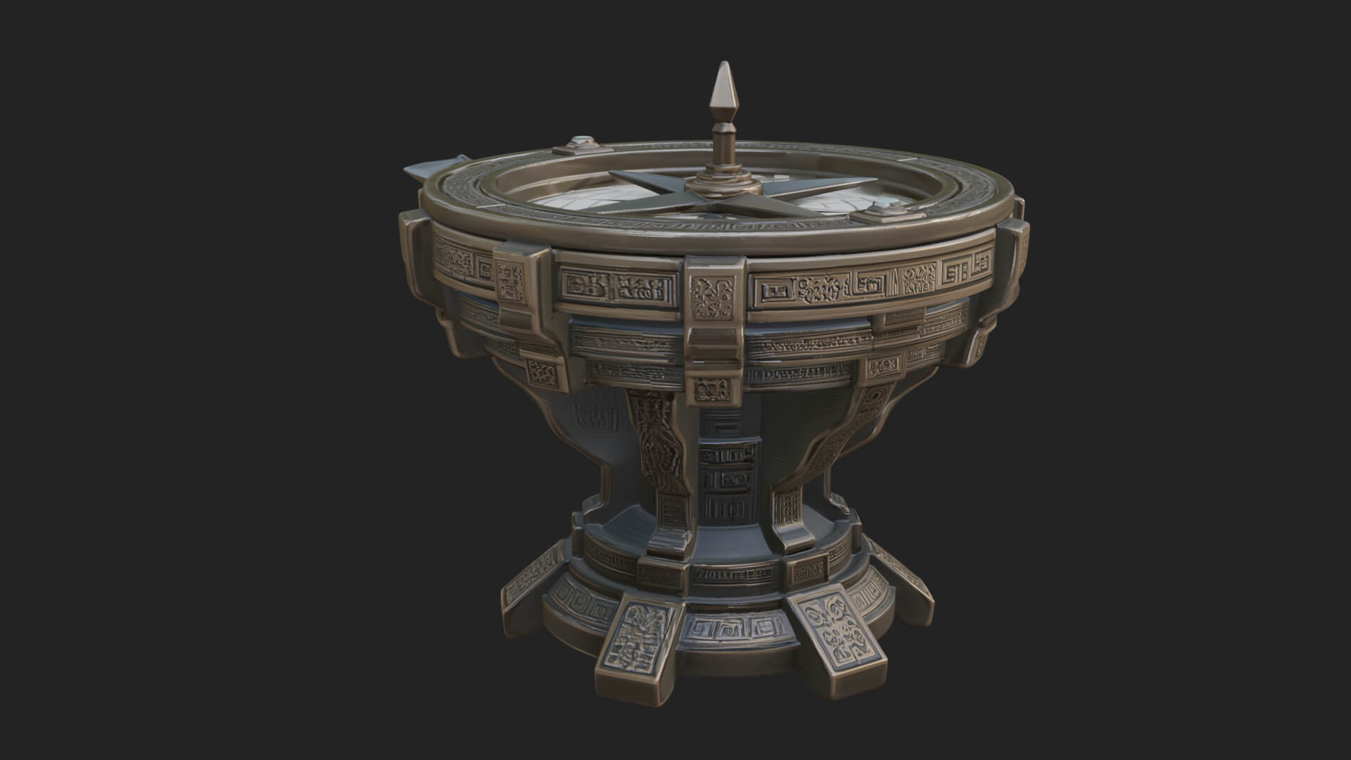 Pedestal Sundial Stand Model Design 2 3D Print Model 3D Model