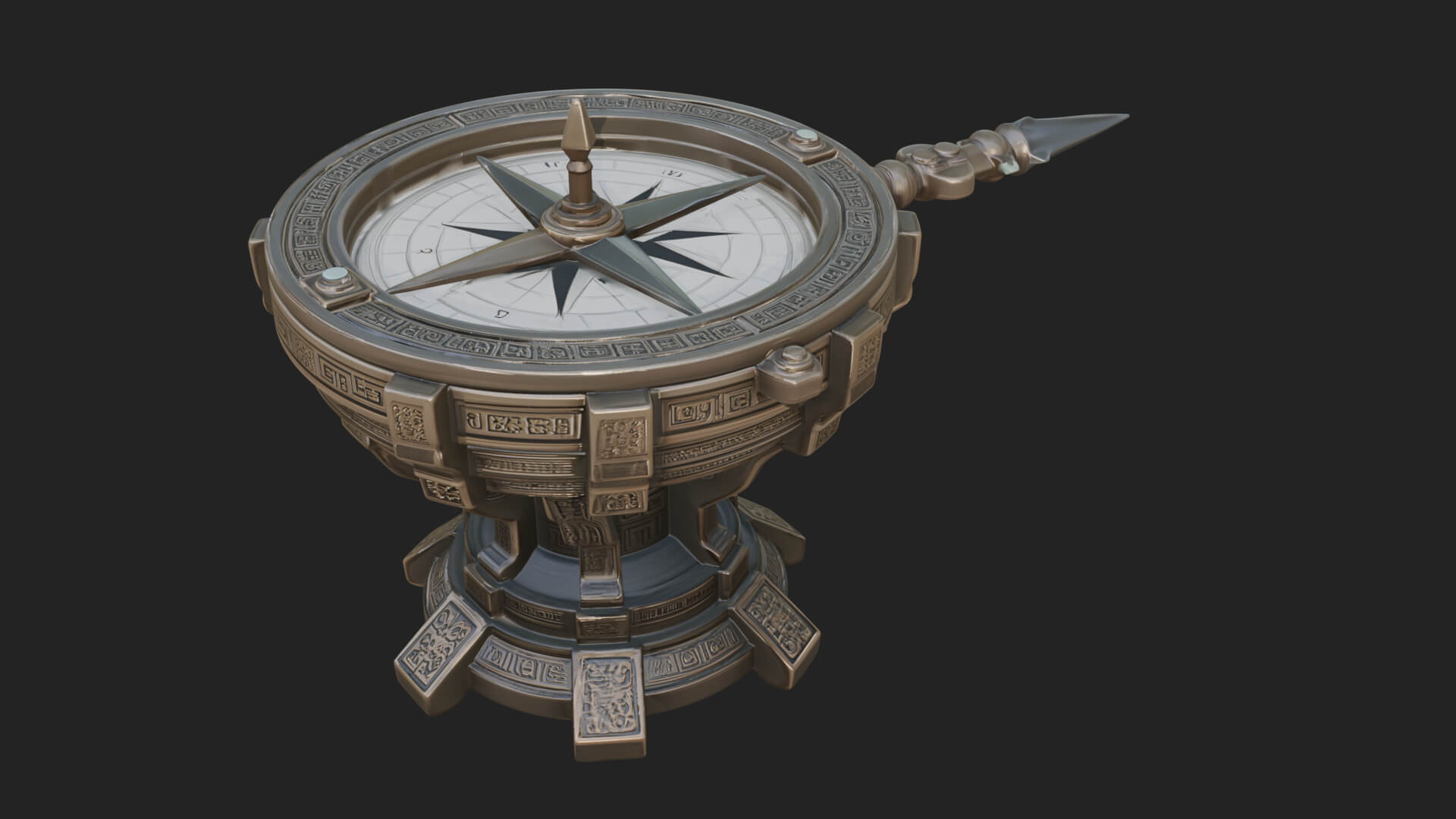 Pedestal Sundial Stand Model Design 2 3D Print Model 3D Model