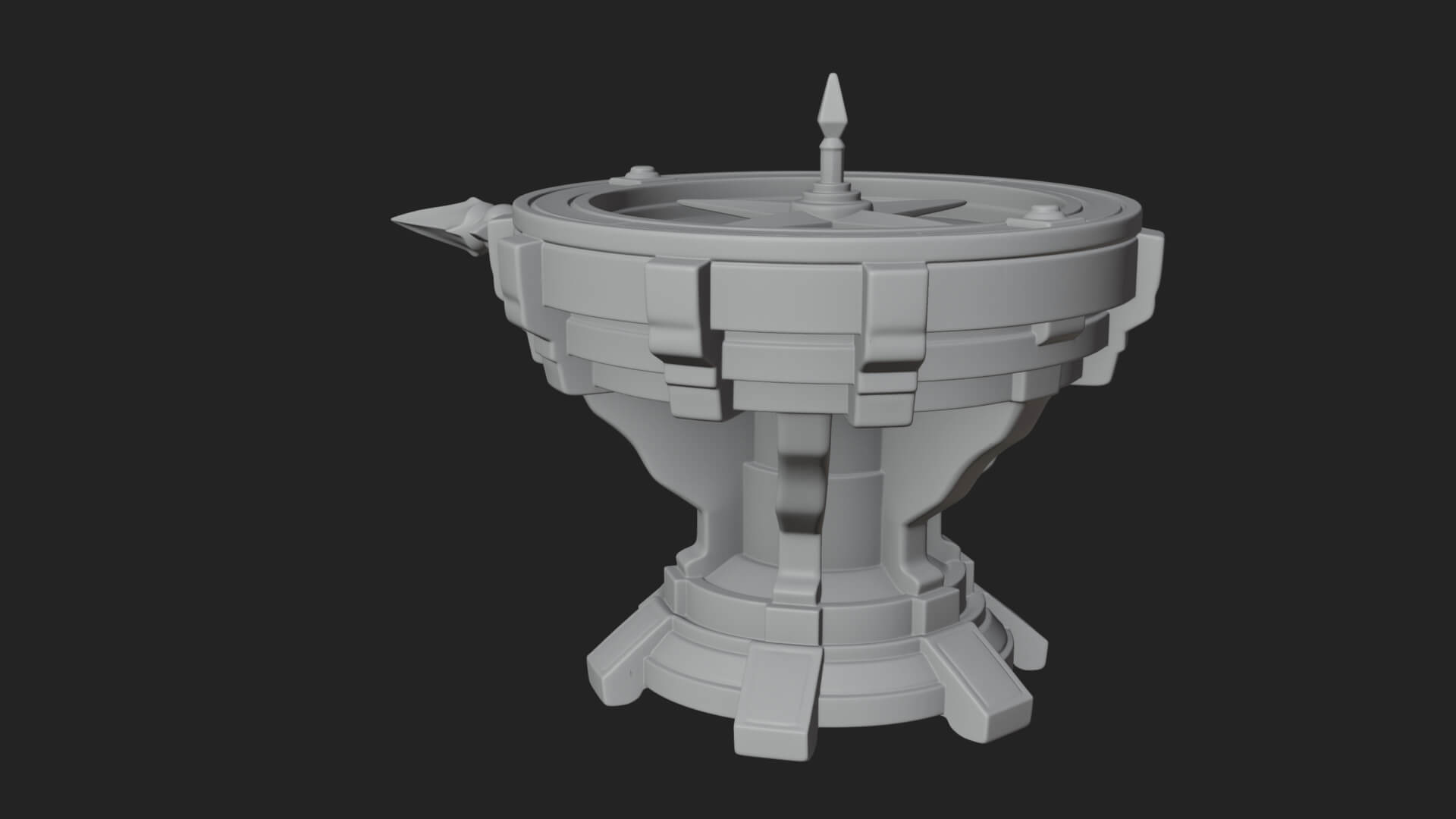 Pedestal Sundial Stand Model Design 2 3D Print Model 3D Model