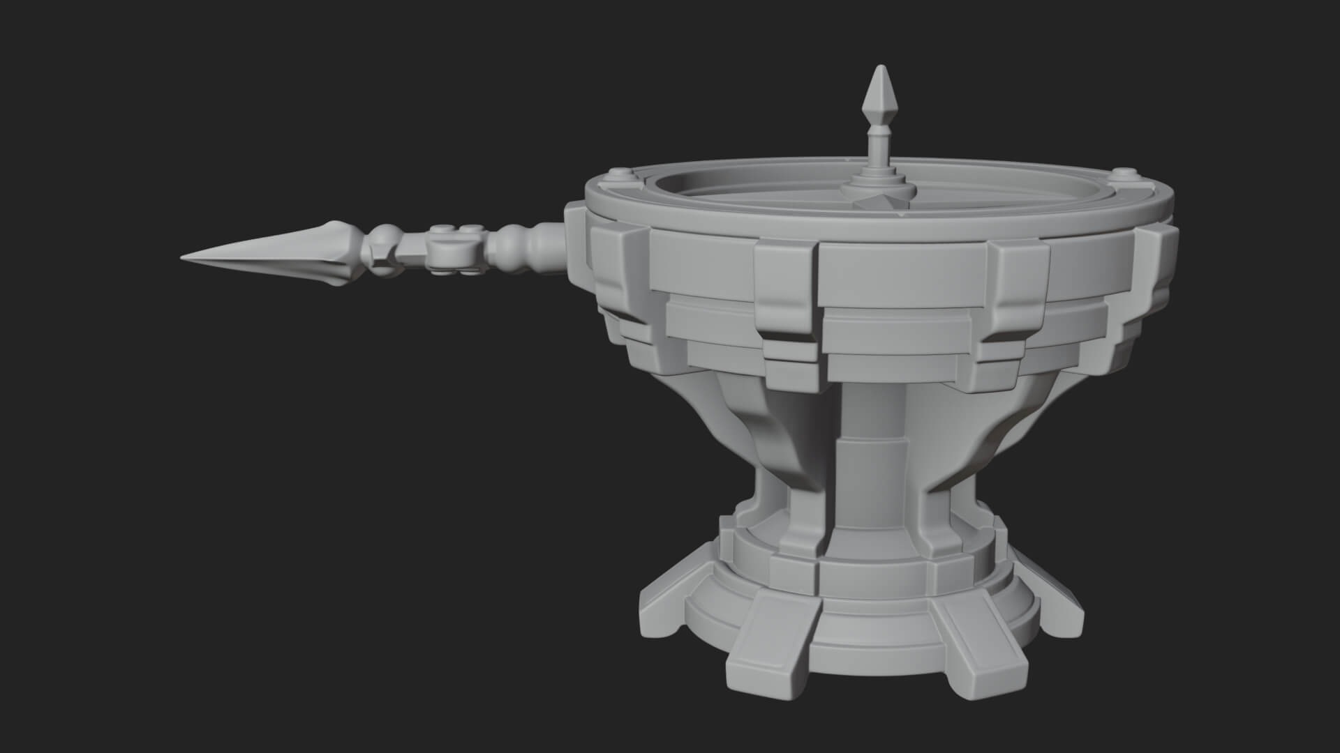 Pedestal Sundial Stand Model Design 2 3D Print Model 3D Model