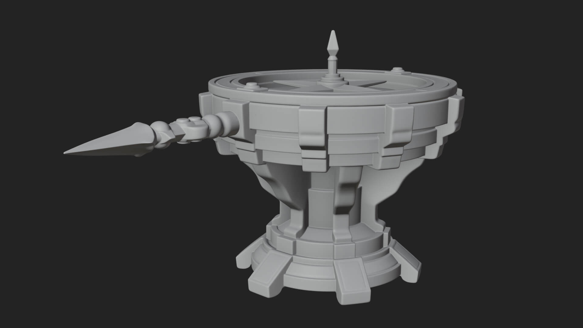 Pedestal Sundial Stand Model Design 2 3D Print Model 3D Model