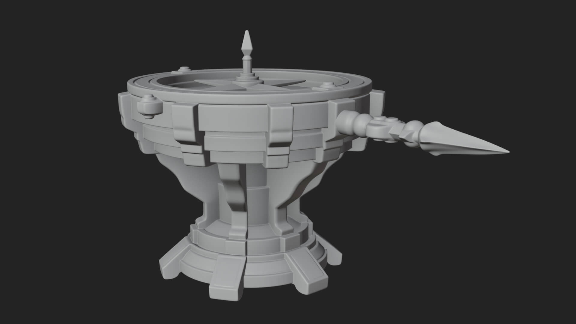 Pedestal Sundial Stand Model Design 2 3D Print Model 3D Model