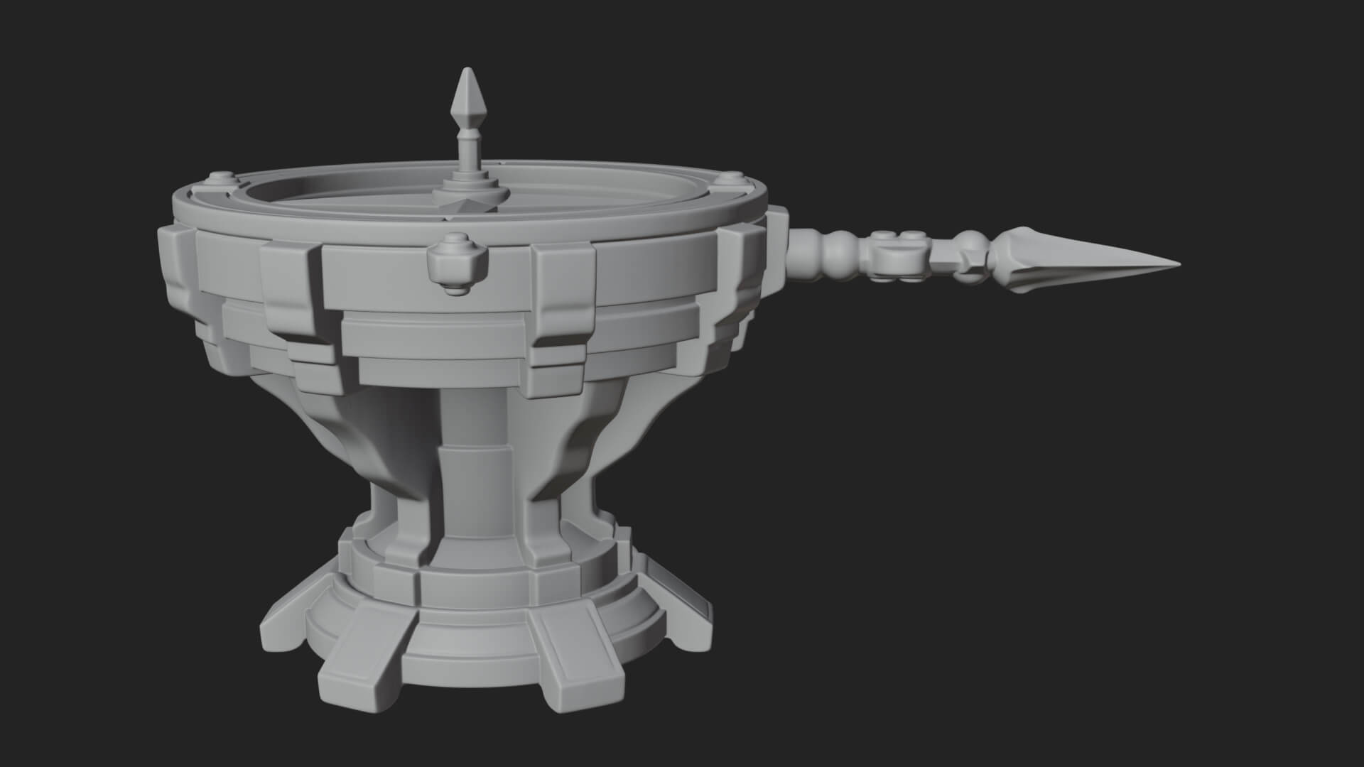 Pedestal Sundial Stand Model Design 2 3D Print Model 3D Model