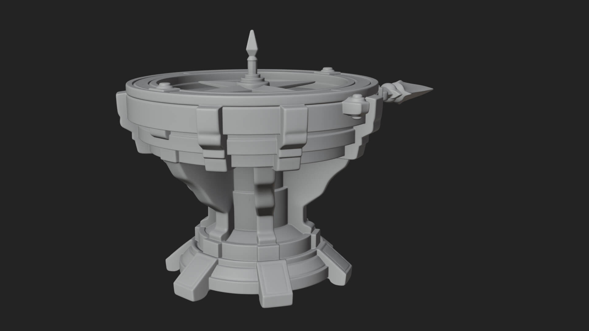 Pedestal Sundial Stand Model Design 2 3D Print Model 3D Model