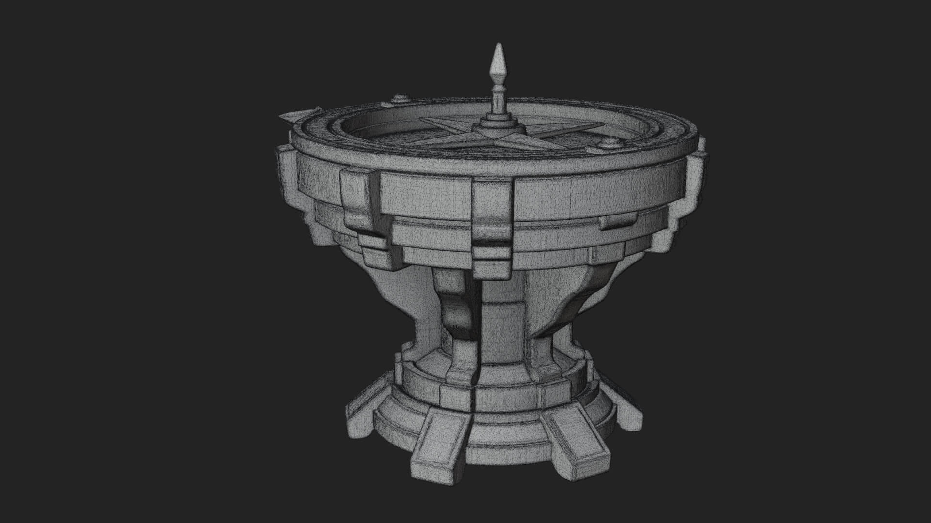 Pedestal Sundial Stand Model Design 2 3D Print Model 3D Model