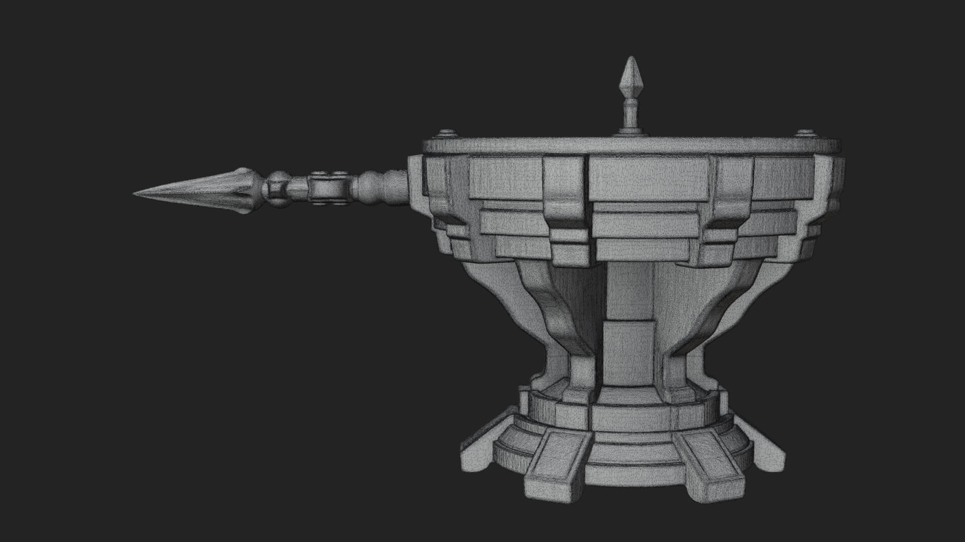 Pedestal Sundial Stand Model Design 2 3D Print Model 3D Model