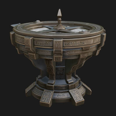 Pedestal Sundial Stand Model Design 2 3D Print Model