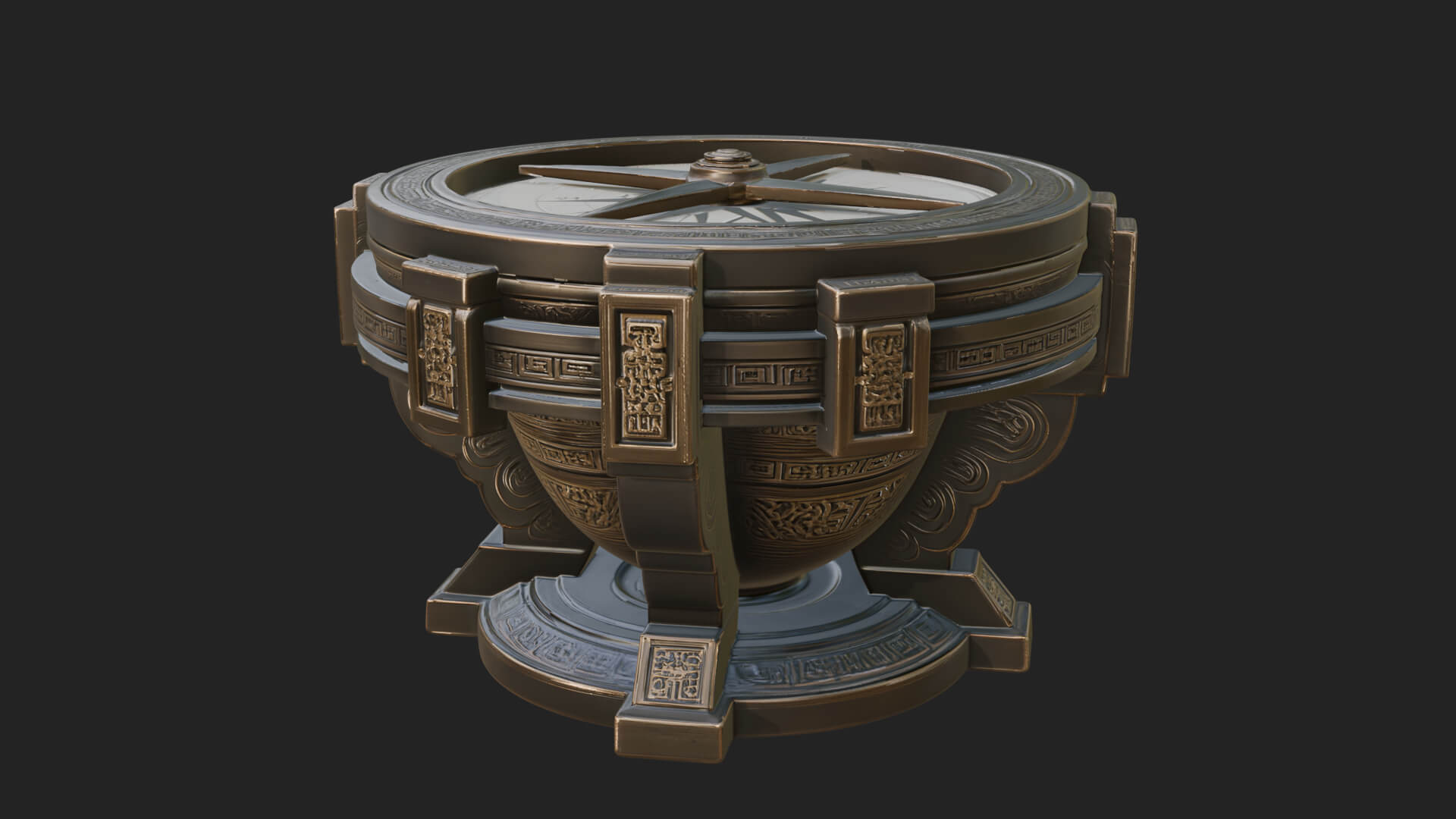Pedestal Sundial Stand Model Design 3 3D Print Model 3D Model